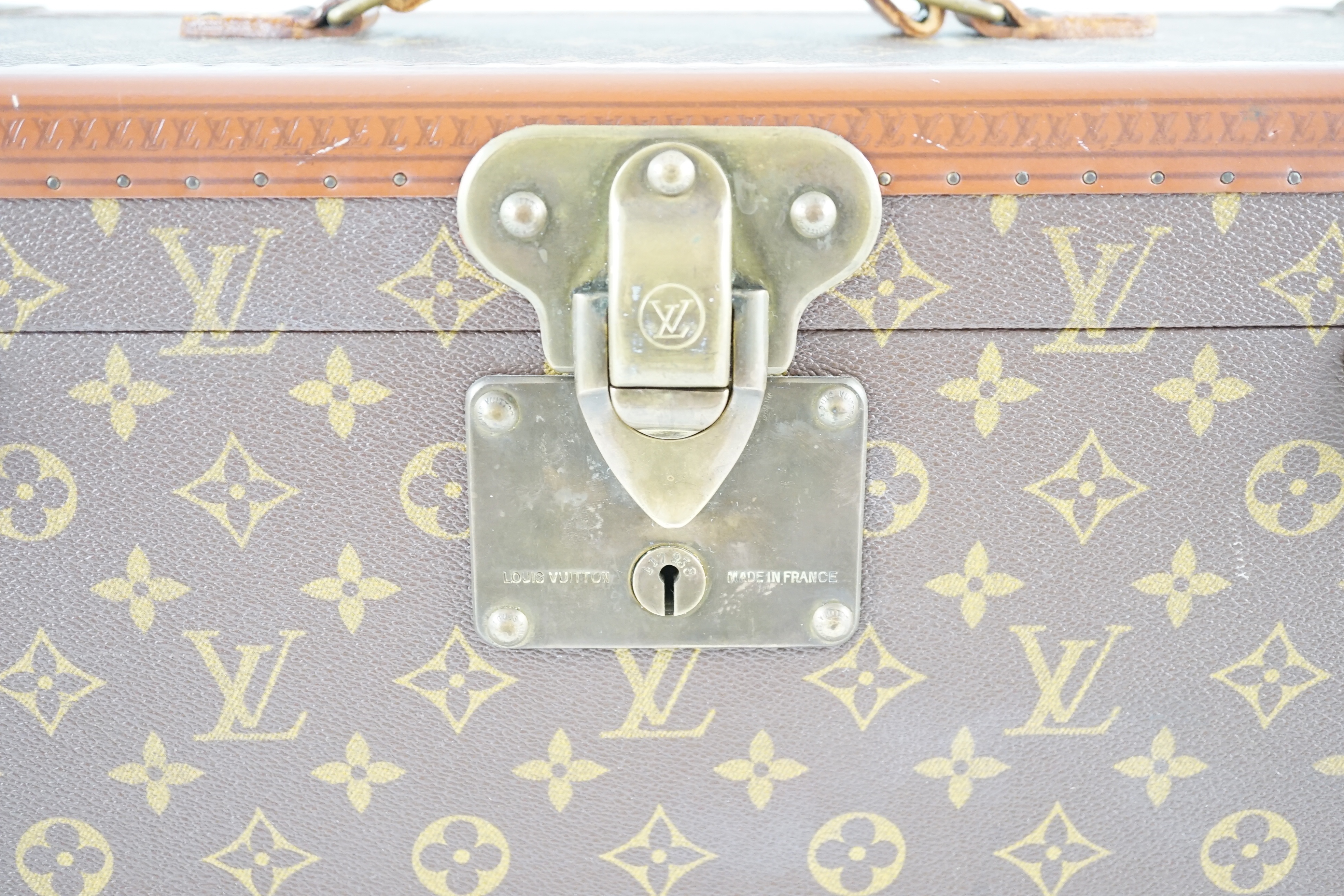 A Louis Vuitton train case, no.873750 Width 41cm. Depth 18cm. Height 24cm.